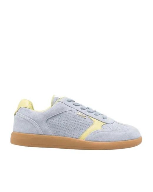 Liu Jo Blue Connor Perforated Leather Sneakers
