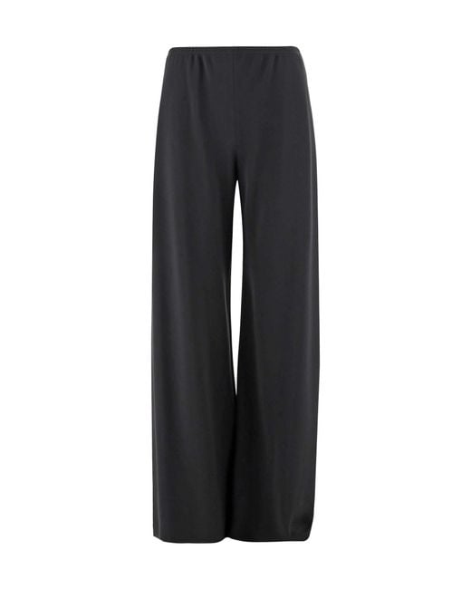 The Row Black Wide-Leg Casual Trousers