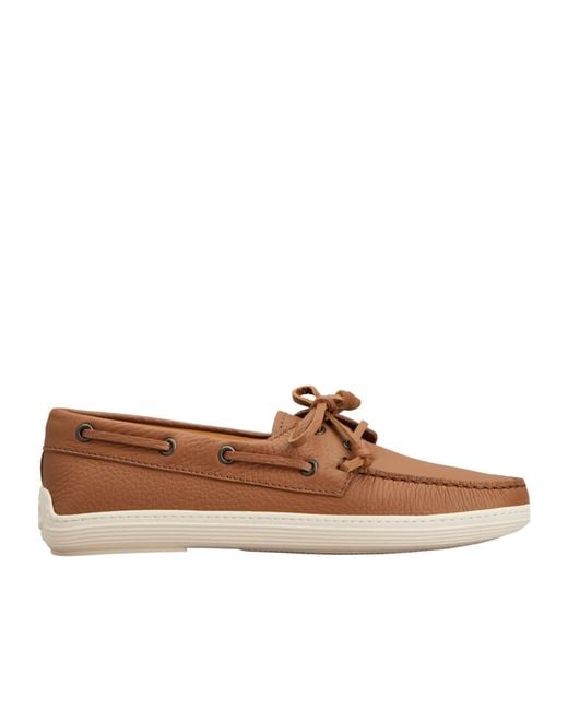 Tod's Brown Round-Toe Loafers