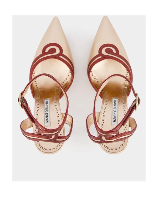 Manolo Blahnik Pink Chonga Pointed Toe Pumps