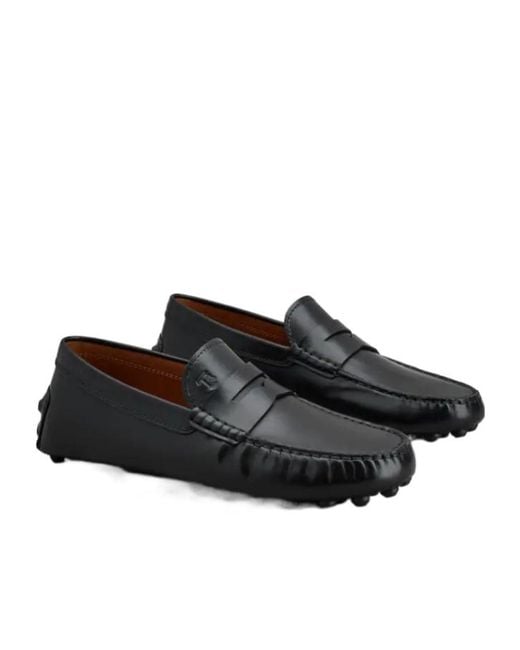 Tod's Black Gommino Bubble Loafers for men