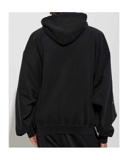 Vetements Black Long-Sleeved Hoodie for men