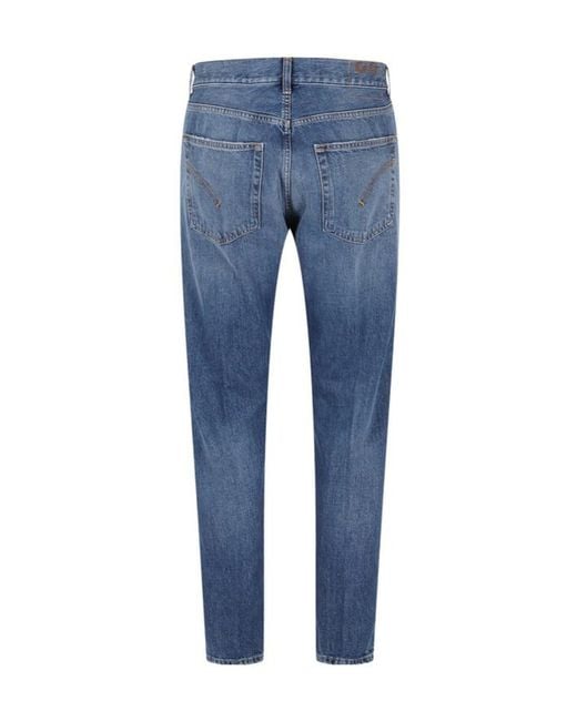 Dondup Blue Belt Loop Jeans for men