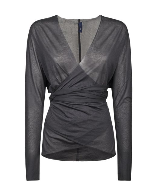 Soeur Gray Pleated-Detail Blouse
