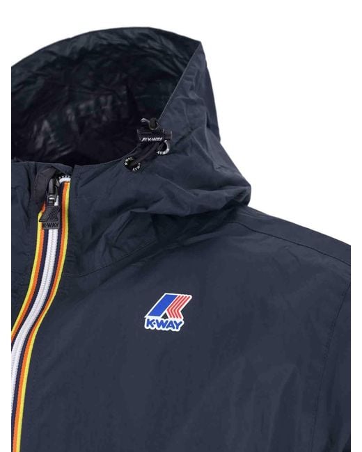 K-Way Blue Hooded Jacket for men