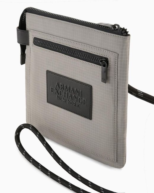 ARMANI EXCHANGE Gray Shoulder Bag With Drawstring for men