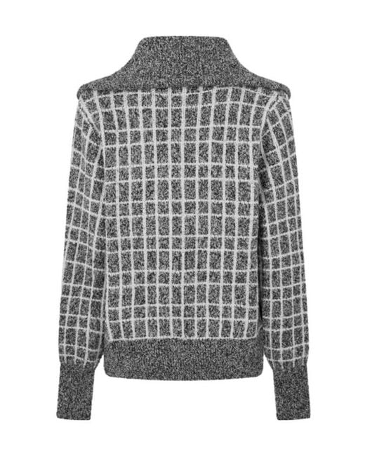 Varley Gray Half-Zip Knit Sweater