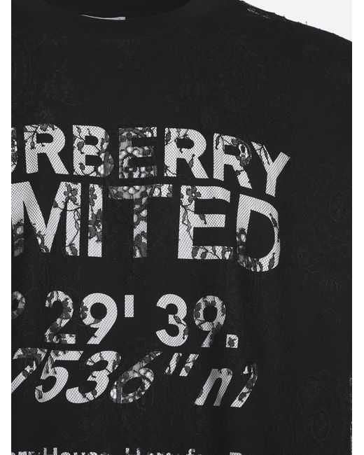 Burberry Black Coordinates Lace Layered T-Shirt