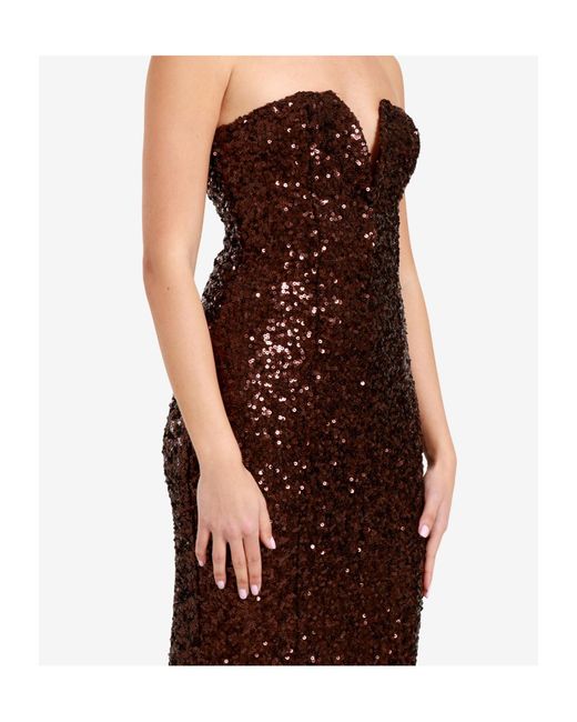 Aniye By Brown Sequin Dress