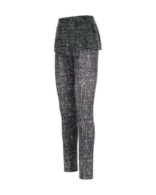 DIESEL Gray Miniskirt Layered Leggings