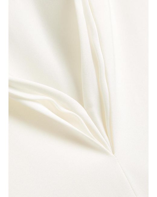 Vince White Double-Layered V-Neck Silk-Blend Top