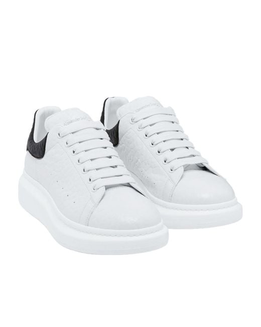 McQueen White Oversized Lace-Up Sneakers for men