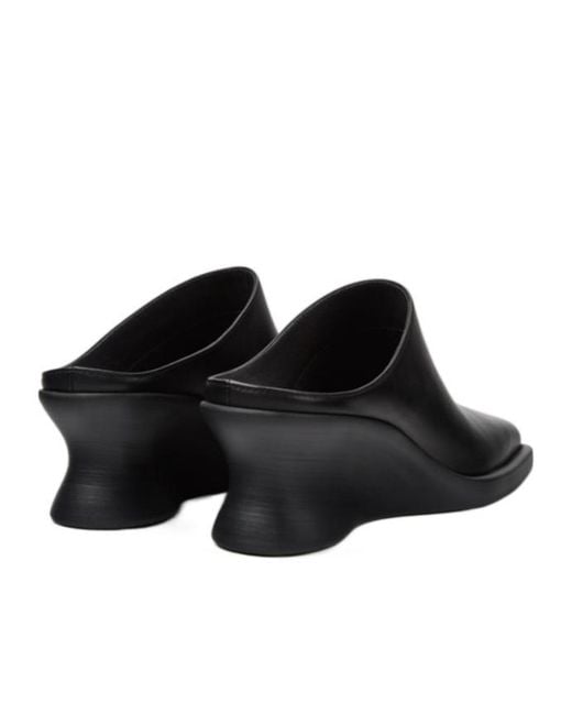 Camper Black Semi-Enclosed Wedge Shoes