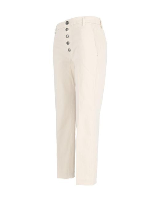 Dondup Natural Nima Logo-Plaque Trousers