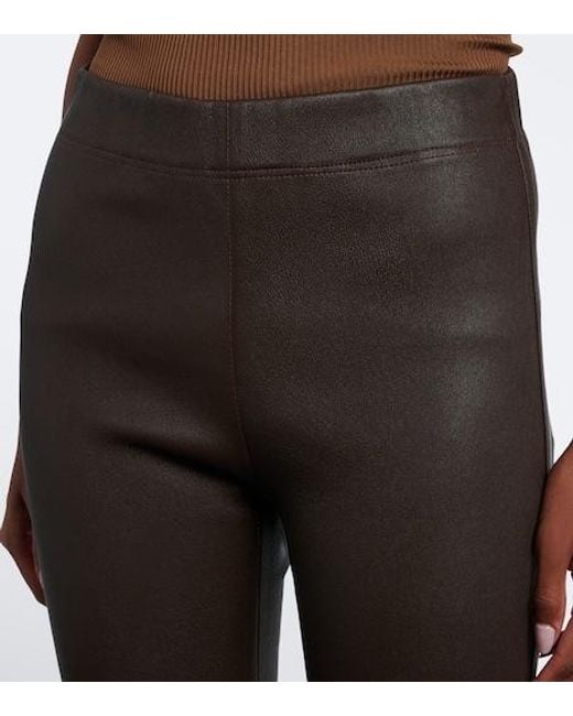 Joseph Black Faux-Leather Leggings