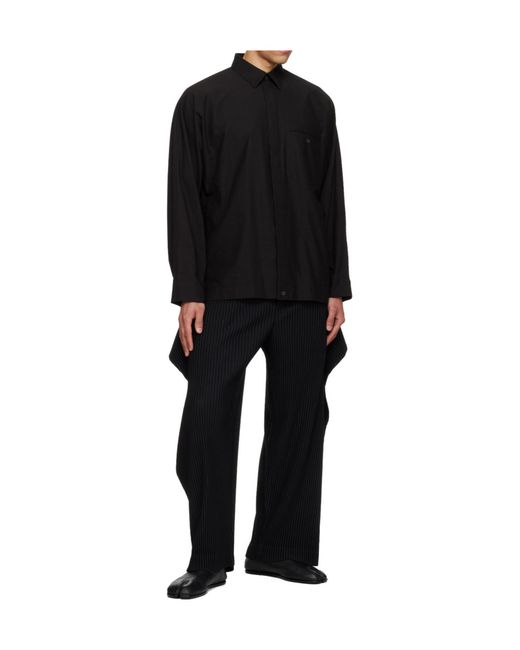 Homme Plissé Issey Miyake Black Homme Plissé Issey Miyake Streamline Shirt for men