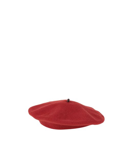 Brunello Cucinelli Red Wool Beret
