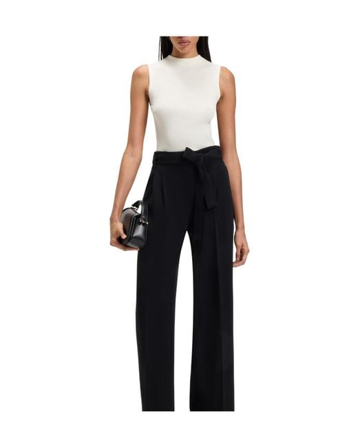 Boss Natural Sleeveless Knitted Top