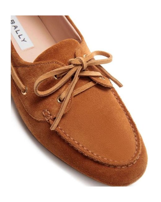 Bally Brown Round Toe Slip On Loafers