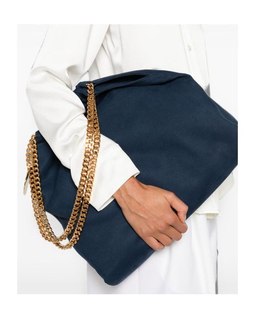 Stella McCartney Blue Chain Shoulder Bag