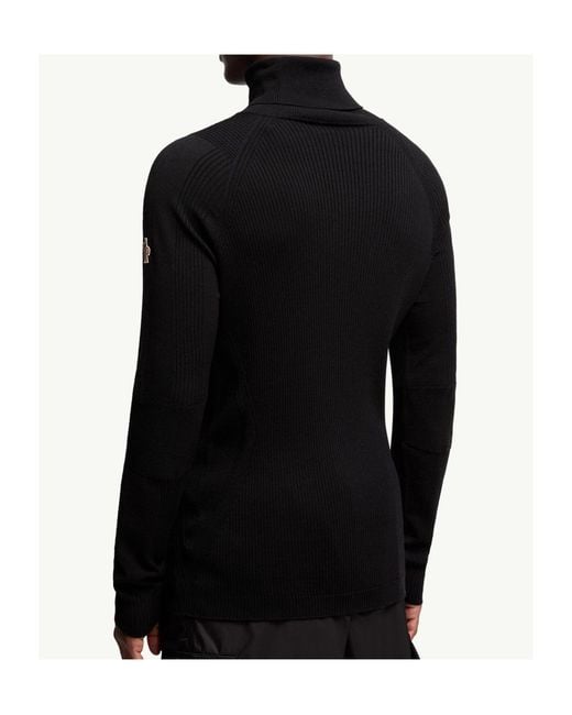 Moncler Black Wool Blend Turtleneck Sweater for men