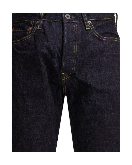 Kapital Blue Logo-Patch Jeans for men