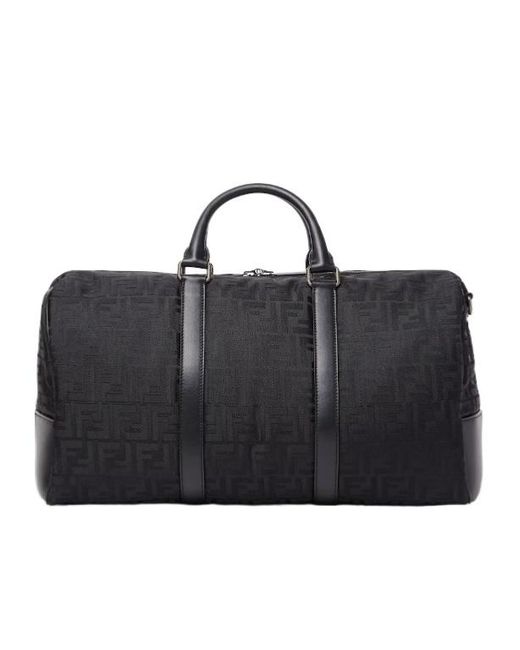 Fendi Black Ff Zipped Travel Bag for men