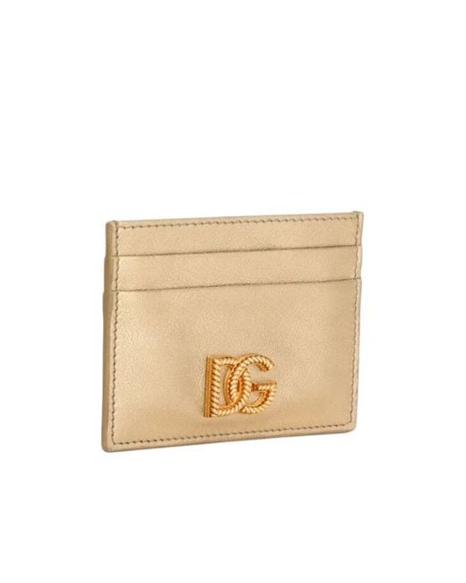 Dolce & Gabbana Natural Logo Plaque Card Holder