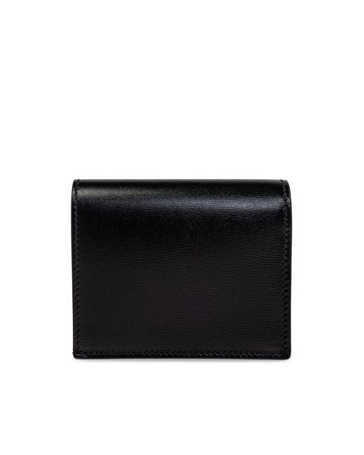 McQueen Black Logo Printed Compact Wallet