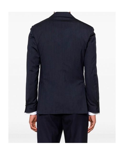 Lardini Blue Button Pin Virgin-Wool Jacket for men