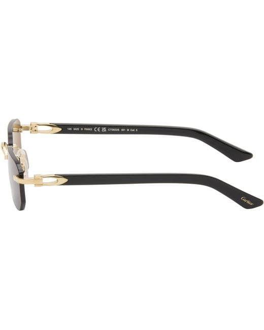 Cartier White Recangular Frame Sunglasses for men