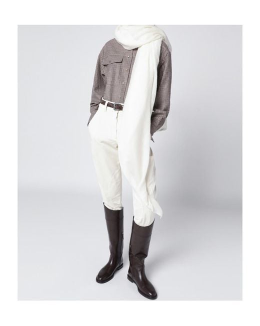Destin White Destin Fringed Scarf