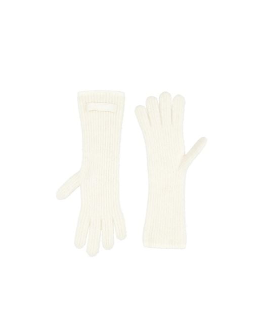 Jacquemus White Simple Knitted Gloves
