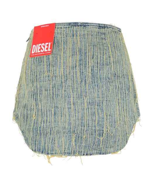 DIESEL Blue 'Ada' Cotton Miniskirt