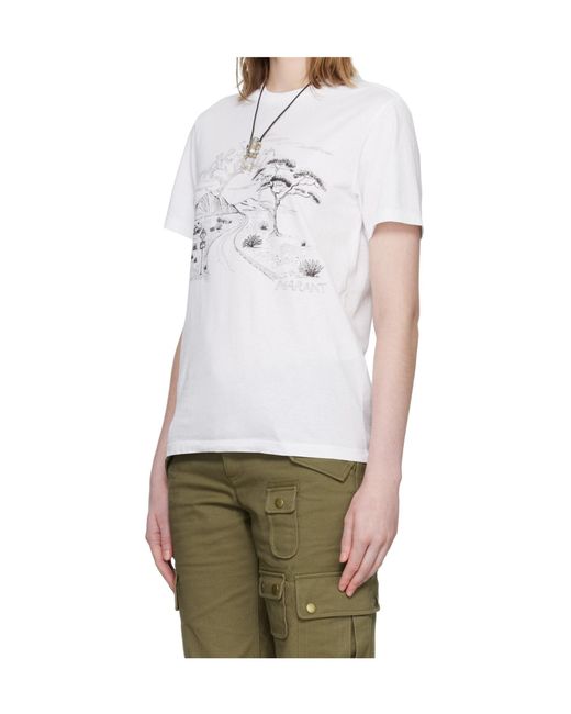 Isabel Marant Multicolor Zewel Crew Neck T-Shirt