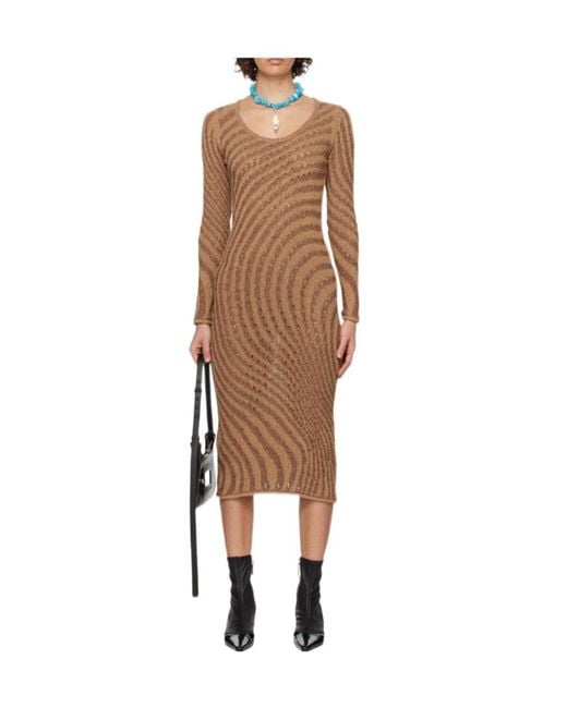 Acne Brown Pattern Dress