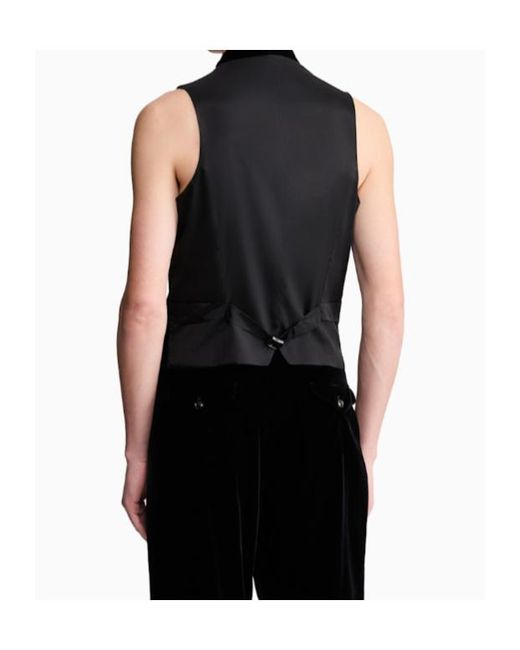 Giorgio Armani Black Button-Up Waistcoat for men