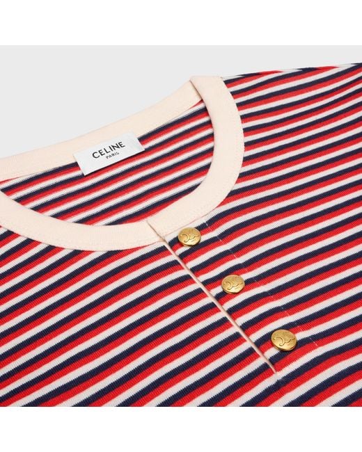 Céline Red Triomphe T-Shirt