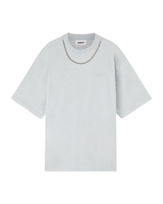 Ambush White Ballchain Crewneck T-Shirt for men
