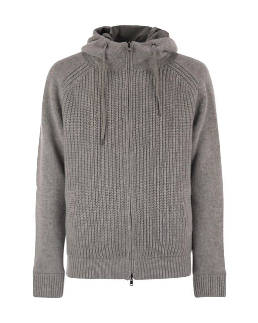 Herno Gray Casual Bomber Jacket for men