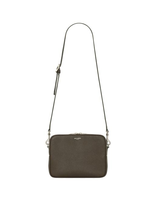 Saint Laurent White Zip-Up Small Camera Bag for men
