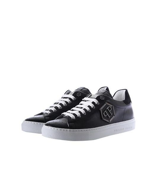 Philipp Plein Black Logo Casual Sneakers for men