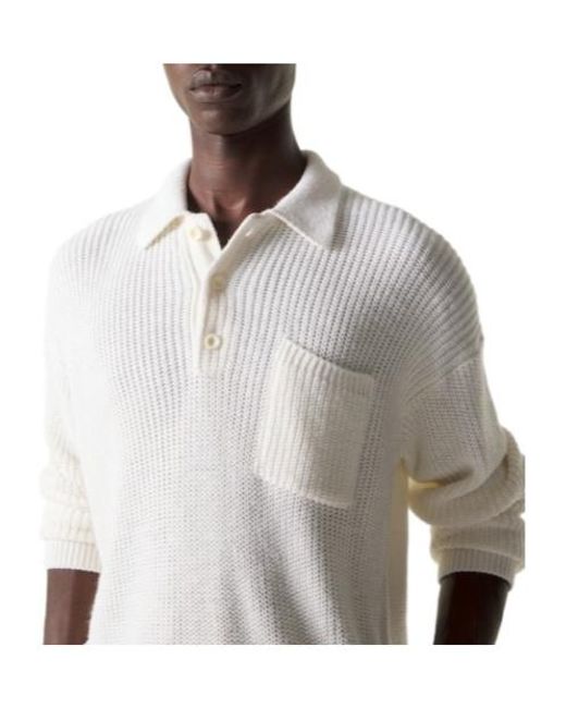 Ralph Lauren White Lightweight Knit Sweater for men