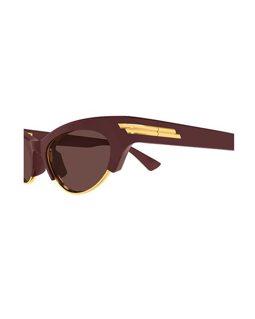 Bottega Veneta Brown Eyewear Cat Eye Frame Sunglasses