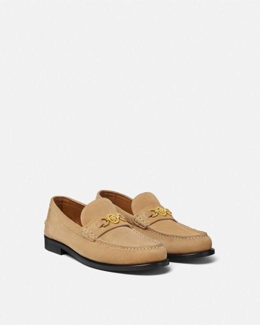 Versace Natural Suede Loafers for men