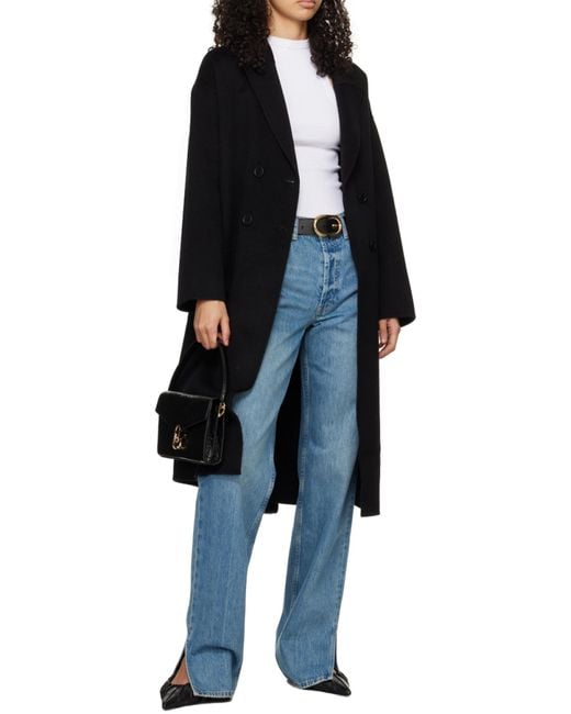 Anine Bing Blue Roy Mid-Rise Straight Jeans