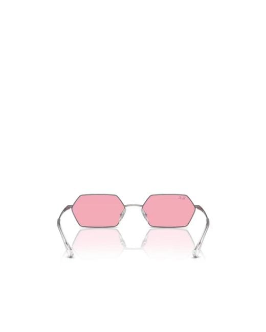 Ray-Ban Pink Geometric Frame Sunglasses for men