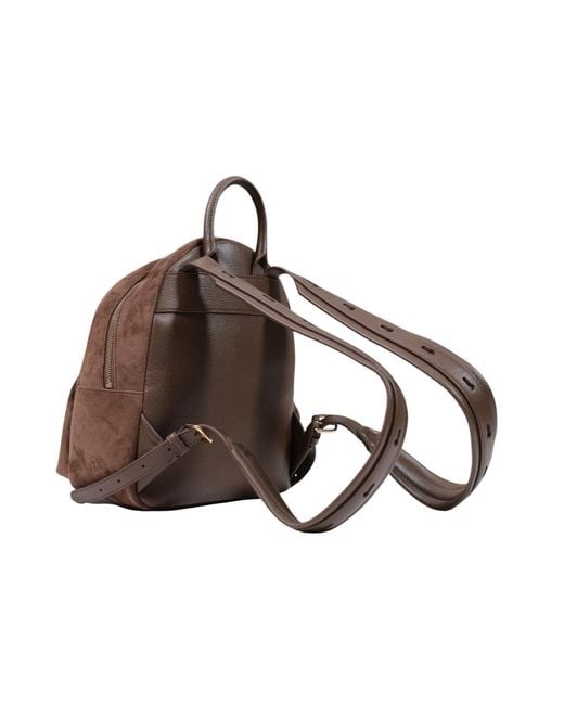 Moschino Brown Top-Handle Backpack