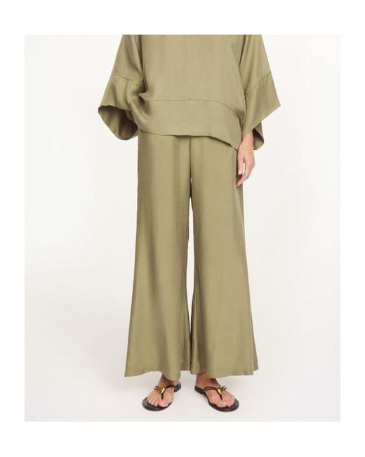 By Malene Birger Green Lucee Wide-Leg Trousers