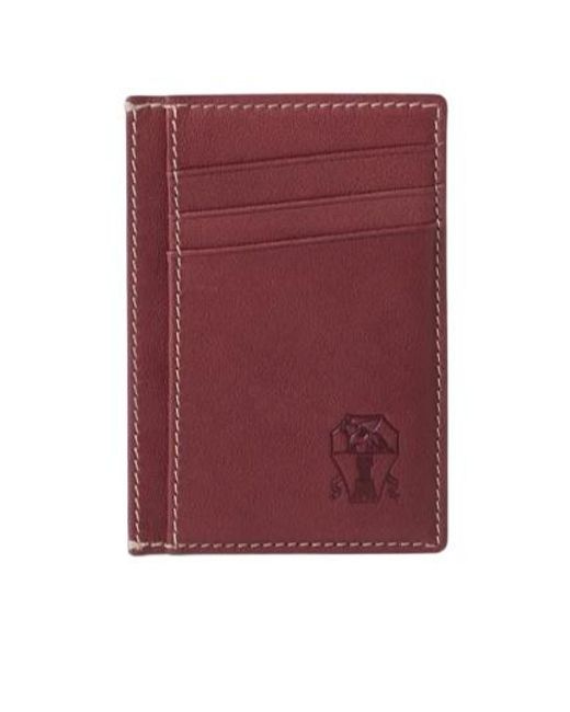 Brunello Cucinelli Purple Debossed-Logo Cardholder for men